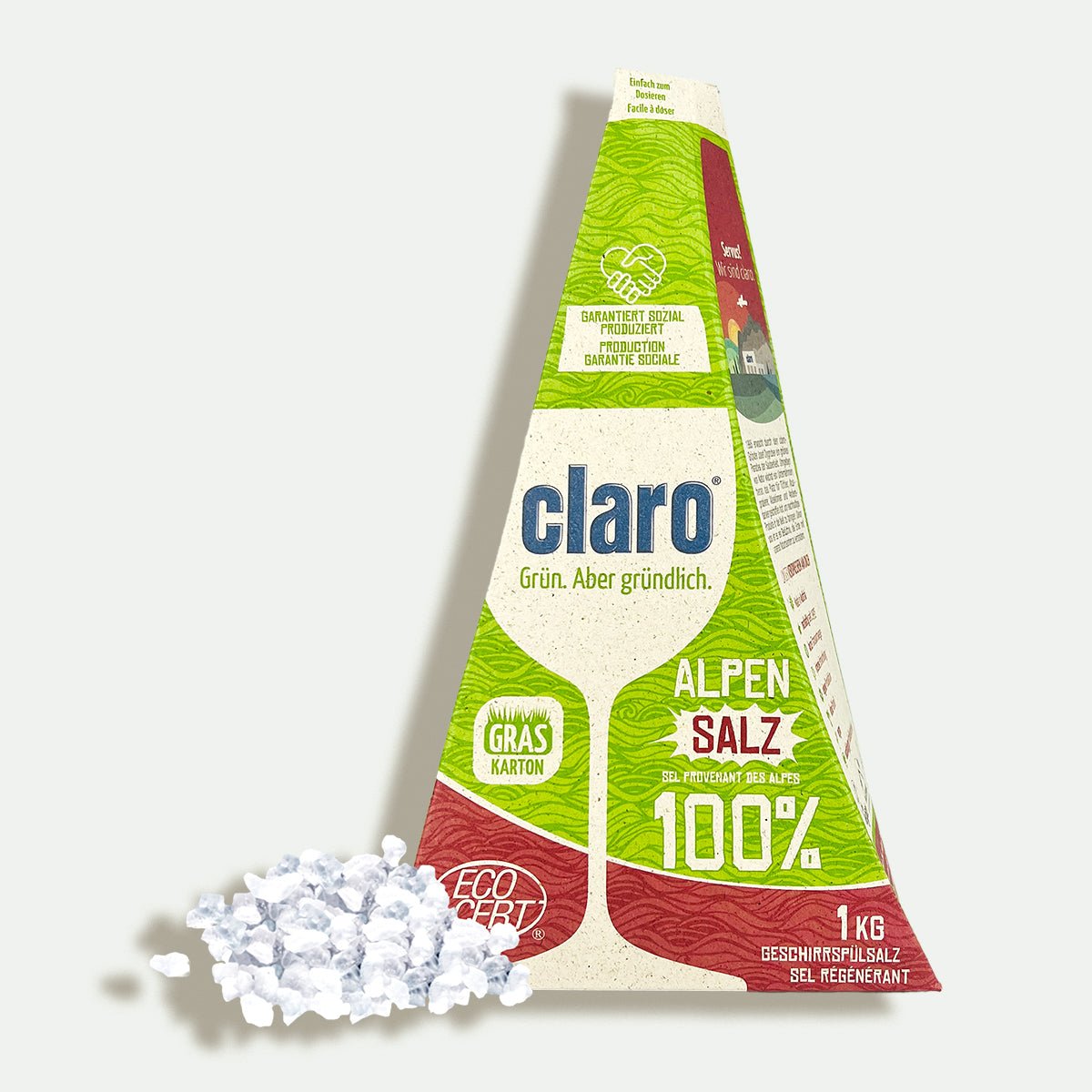 claro -100% Geschirrspülsalz - Smooth Panda - Umweltdrogerie