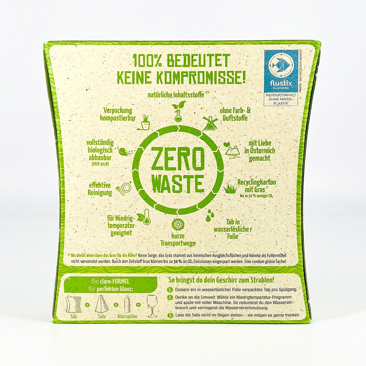 claro -100% Geschirrspültabs Classic (25St) - Smooth Panda - Umweltdrogerie