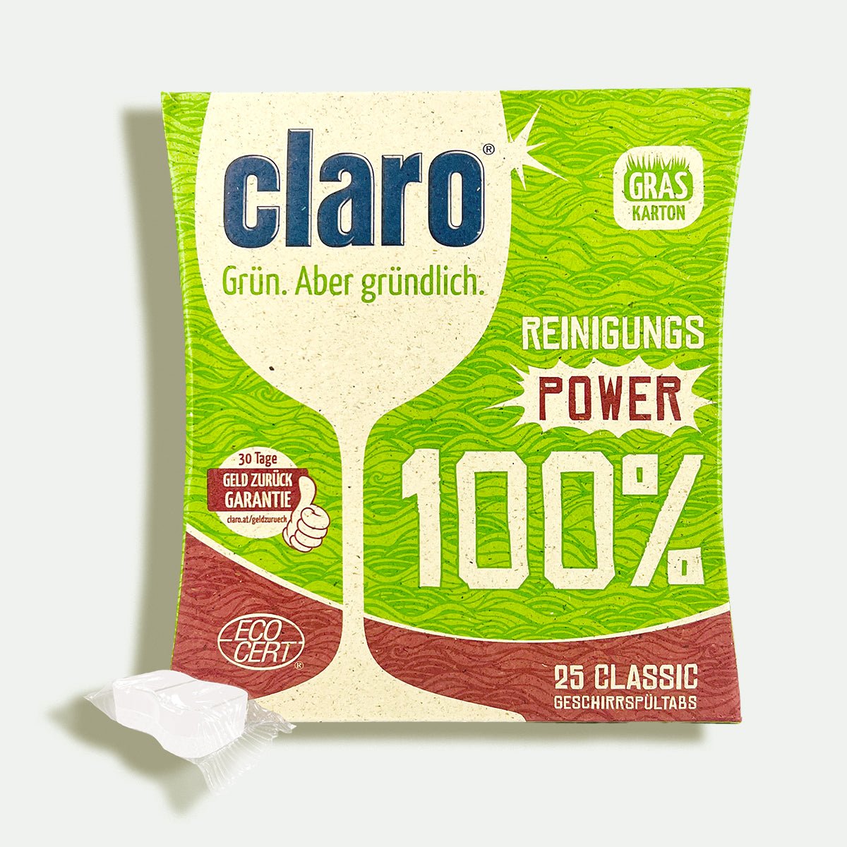 claro -100% Geschirrspültabs Classic (25St) - Smooth Panda - Umweltdrogerie
