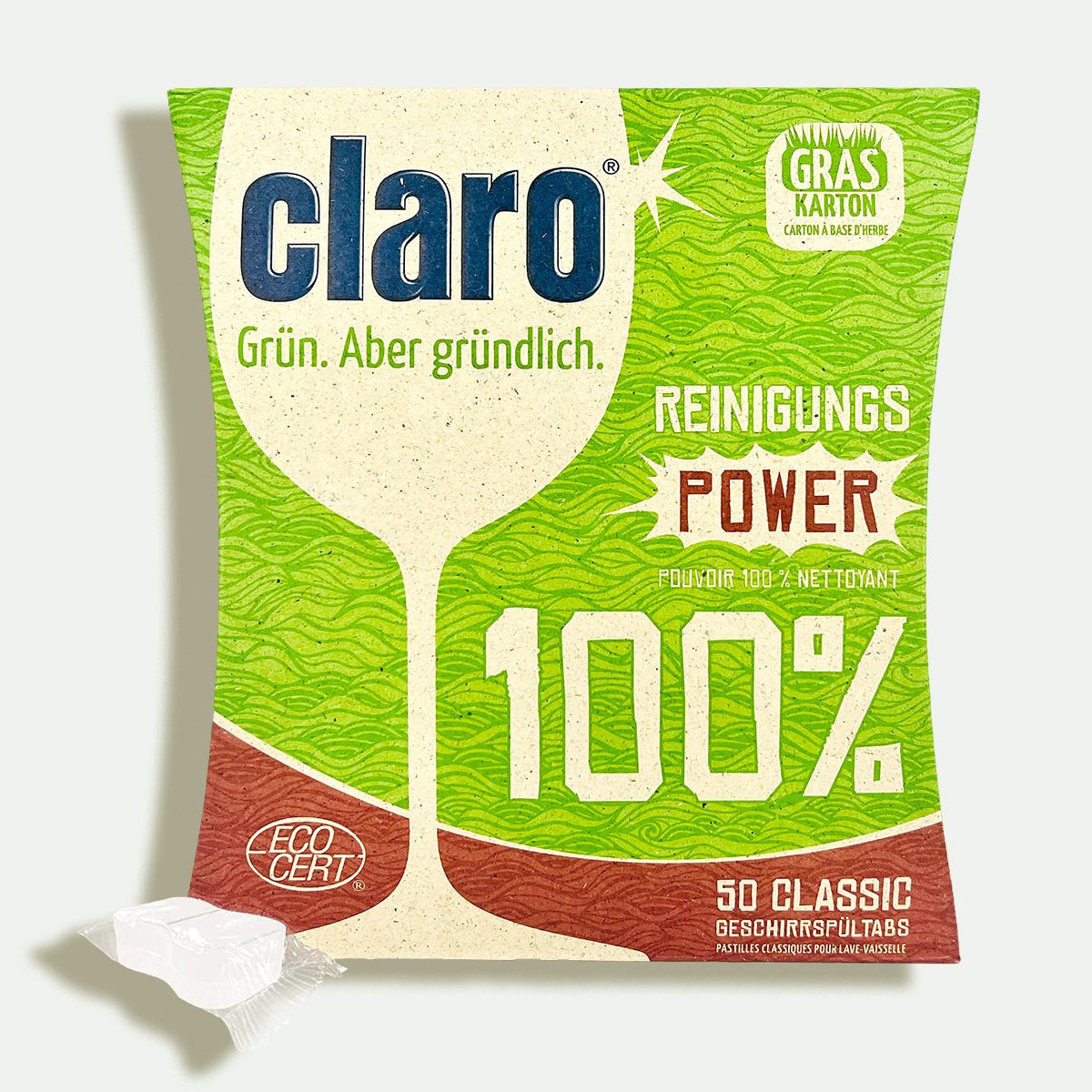 claro -100% Geschirrspültabs Classic (50St) - Smooth Panda - Umweltdrogerie