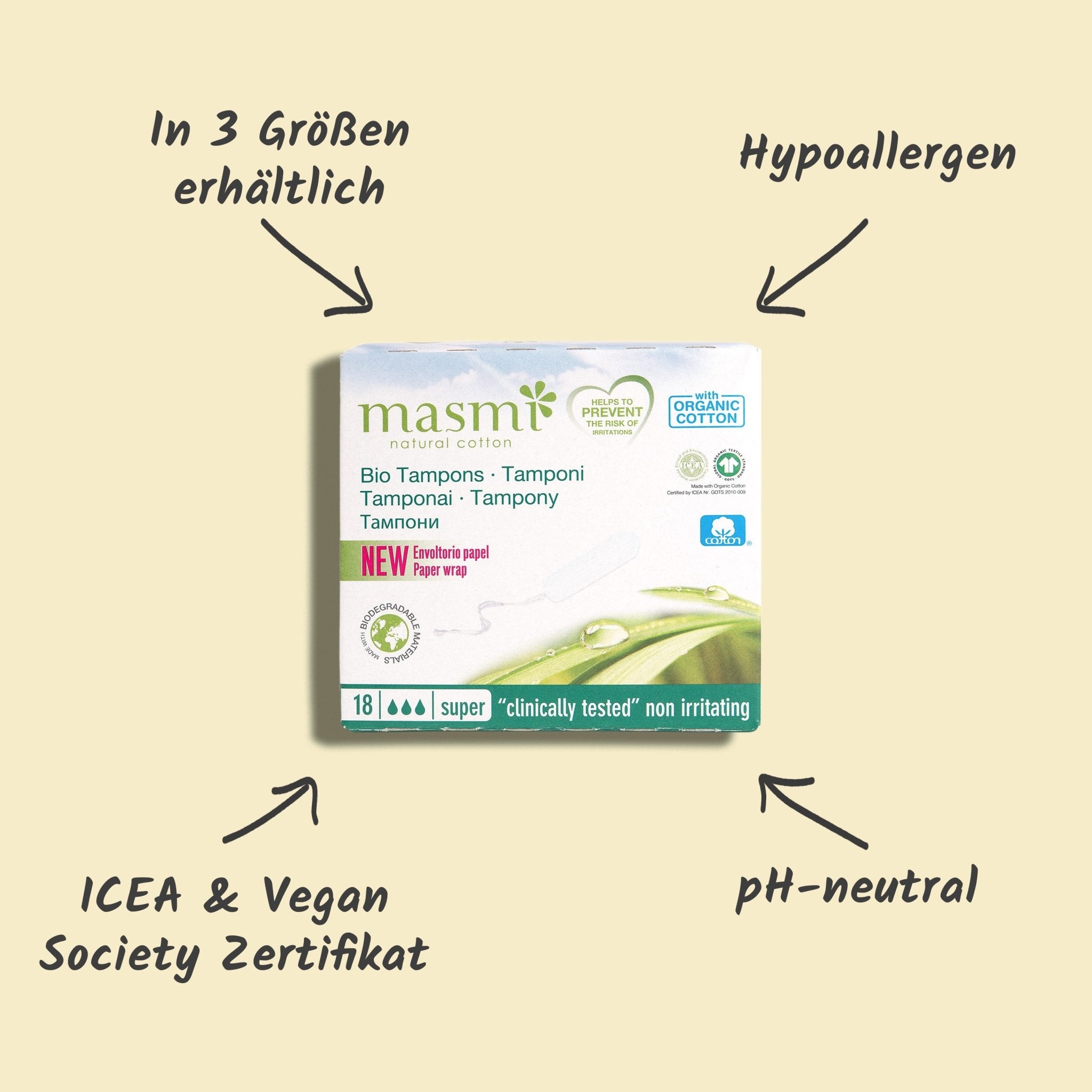 masmi -Bio Tampons - Smooth Panda - Umweltdrogerie