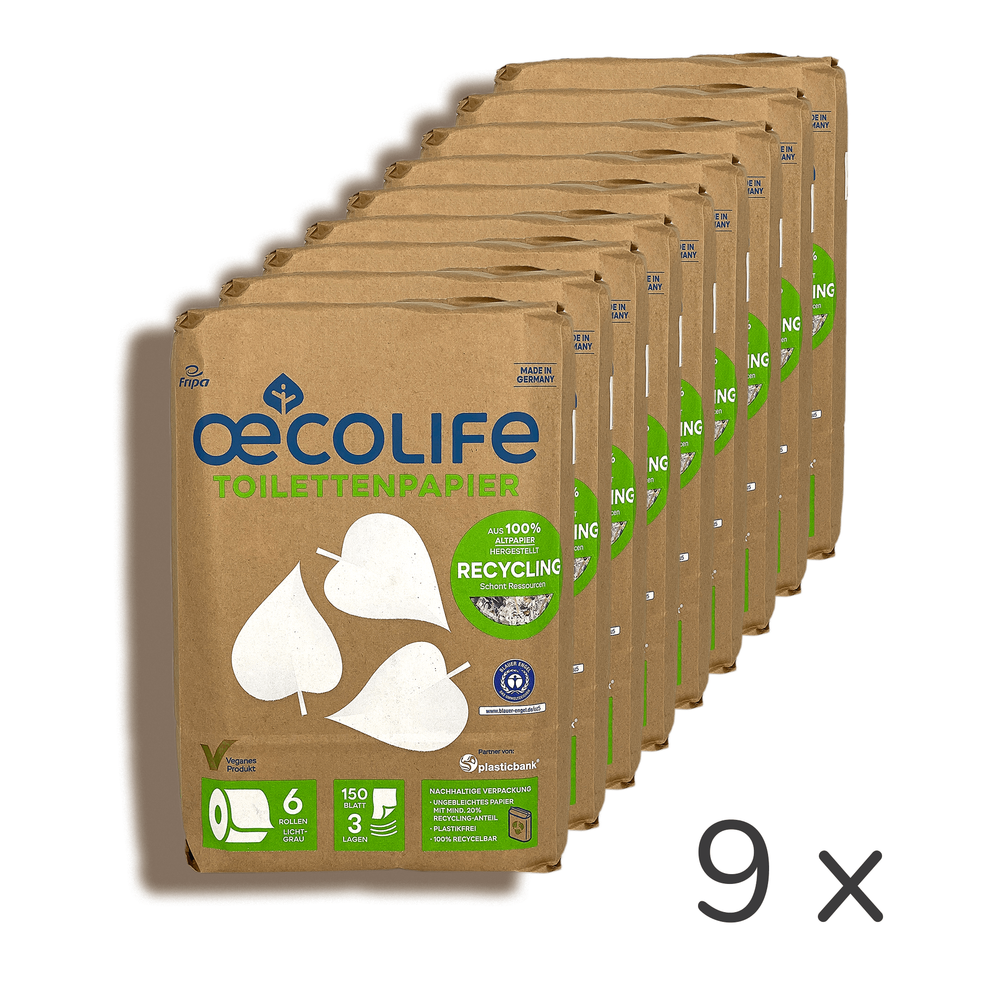 Sparset – Recycling-Toilettenpapier (Made in Germany / 54 Rollen)