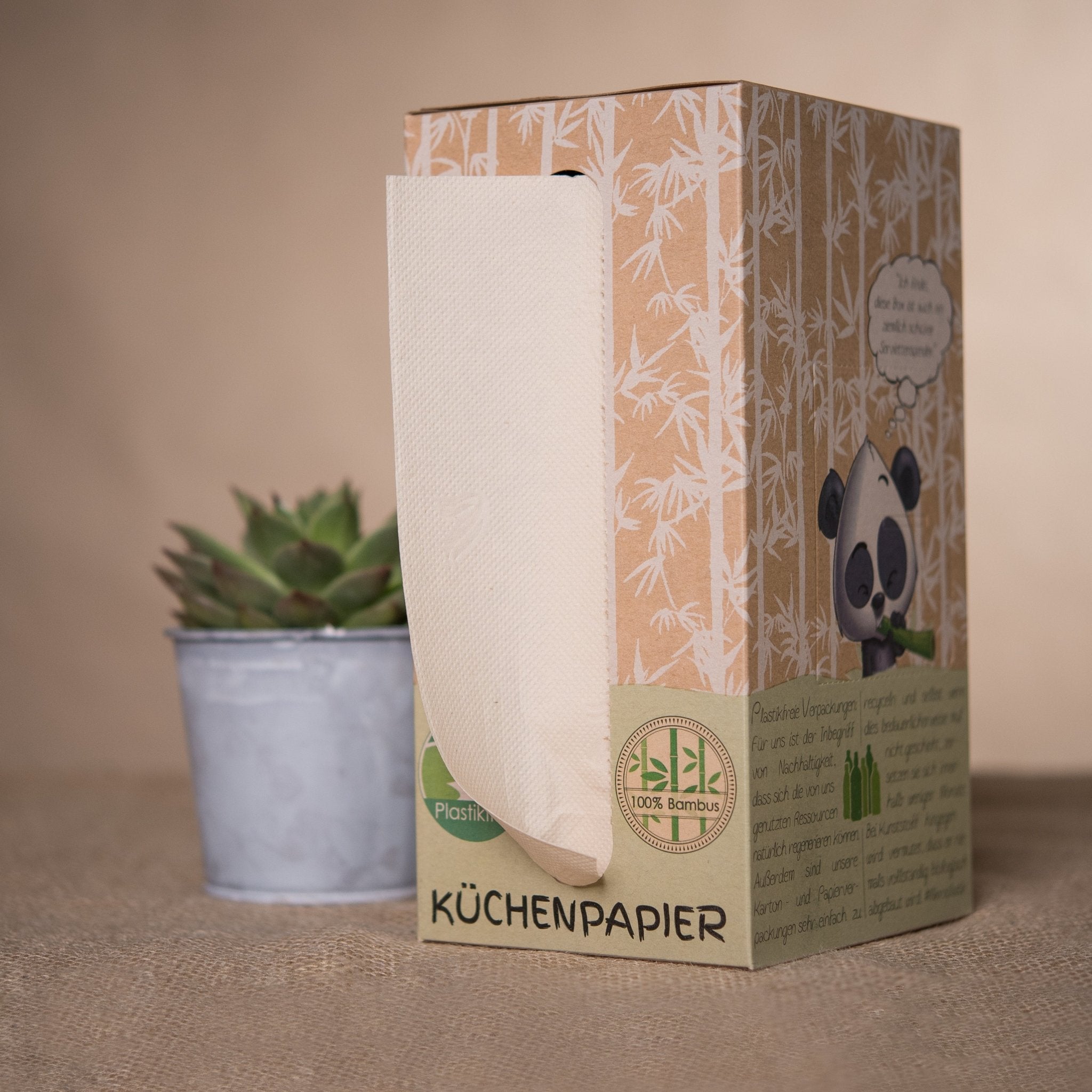 Smooth Panda -Bambus-Küchenpapier im Spender (200 Blatt) - Smooth Panda - Umweltdrogerie
