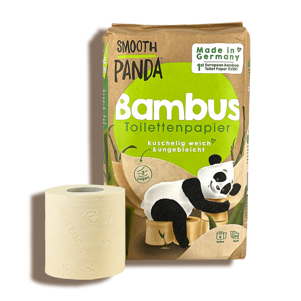 6er-Packung Bambus-Toilettenpapier (Made in Germany / 160 Blatt je Rolle)