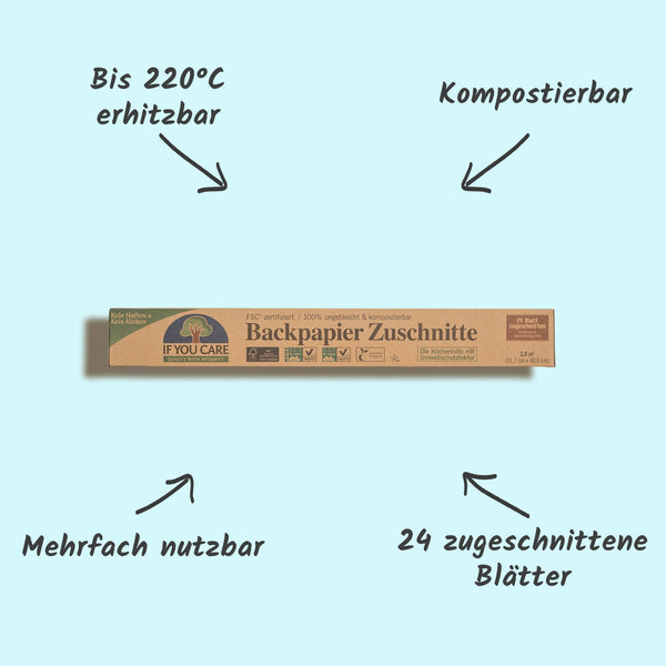 IF YOU CARE -Backpapier Zuschnitte - Smooth Panda - Umweltdrogerie