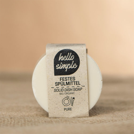 Feste Spülseife von HelloSimple auf Stoff