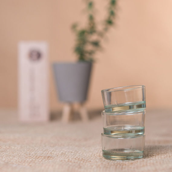 Wiederverwendbare Teelichthüllen aus Glas von Biokema im 3er Set